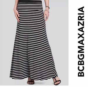 BCBG MAXAZRIA Karolin Stripe Maxi Skirt SZ L